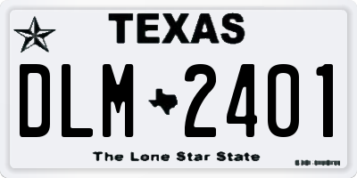 TX license plate DLM2401