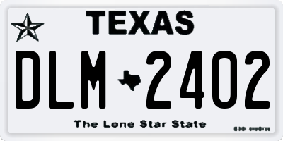 TX license plate DLM2402