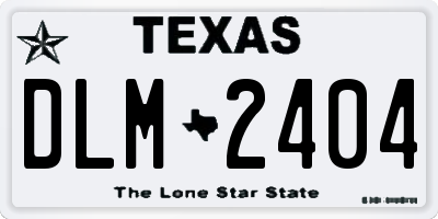 TX license plate DLM2404