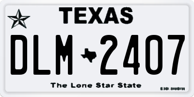 TX license plate DLM2407
