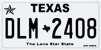 TX license plate DLM2408
