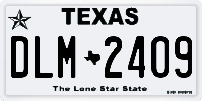 TX license plate DLM2409