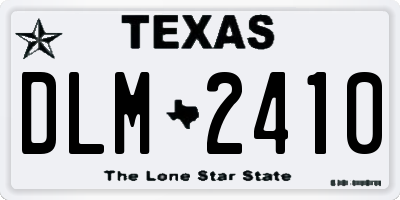 TX license plate DLM2410