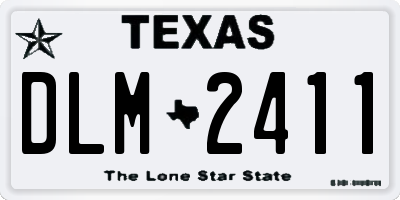 TX license plate DLM2411
