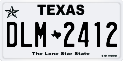 TX license plate DLM2412