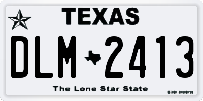 TX license plate DLM2413