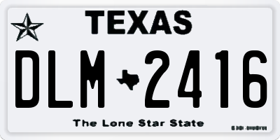 TX license plate DLM2416