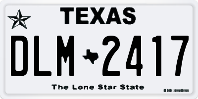 TX license plate DLM2417