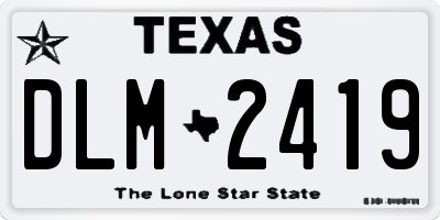 TX license plate DLM2419