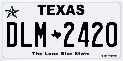 TX license plate DLM2420