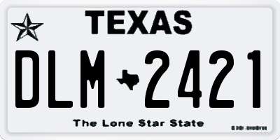 TX license plate DLM2421