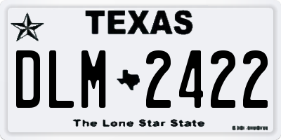 TX license plate DLM2422