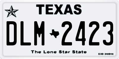TX license plate DLM2423