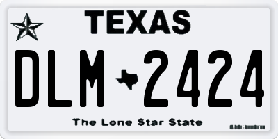 TX license plate DLM2424