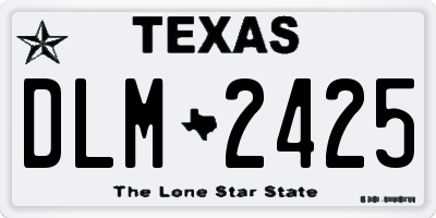 TX license plate DLM2425