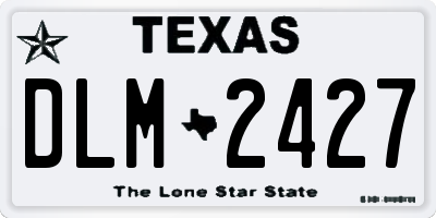 TX license plate DLM2427