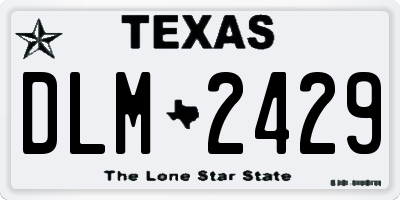 TX license plate DLM2429