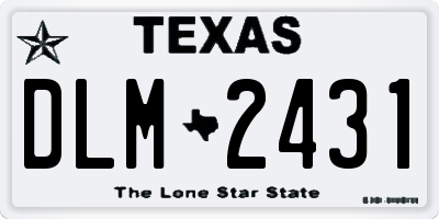 TX license plate DLM2431