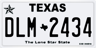TX license plate DLM2434