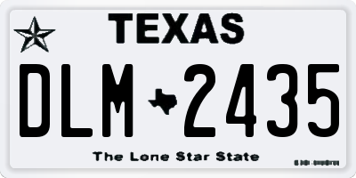 TX license plate DLM2435