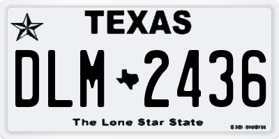 TX license plate DLM2436