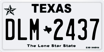 TX license plate DLM2437