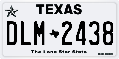 TX license plate DLM2438