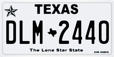 TX license plate DLM2440
