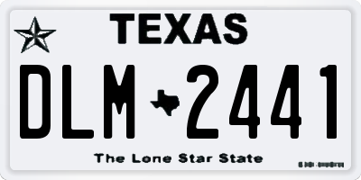 TX license plate DLM2441