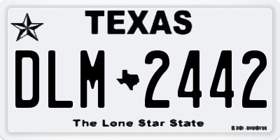 TX license plate DLM2442