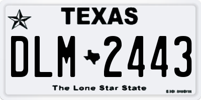 TX license plate DLM2443