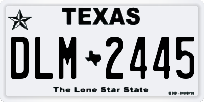 TX license plate DLM2445
