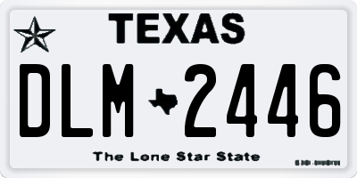 TX license plate DLM2446