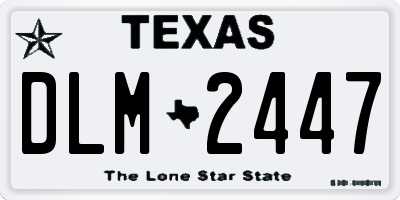 TX license plate DLM2447