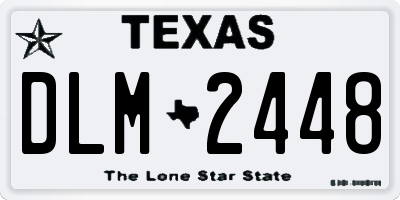 TX license plate DLM2448