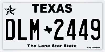 TX license plate DLM2449