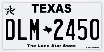 TX license plate DLM2450