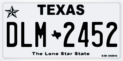 TX license plate DLM2452