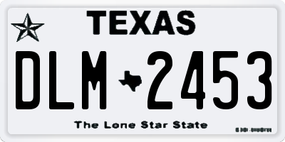 TX license plate DLM2453