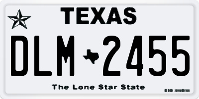 TX license plate DLM2455