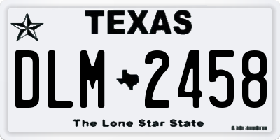 TX license plate DLM2458