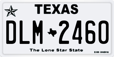 TX license plate DLM2460