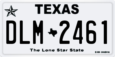 TX license plate DLM2461