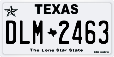 TX license plate DLM2463