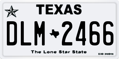 TX license plate DLM2466