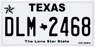 TX license plate DLM2468