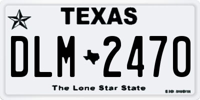 TX license plate DLM2470