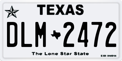 TX license plate DLM2472