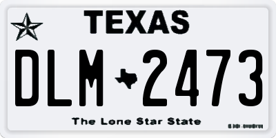 TX license plate DLM2473