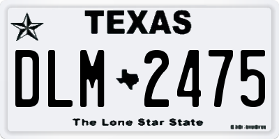 TX license plate DLM2475
